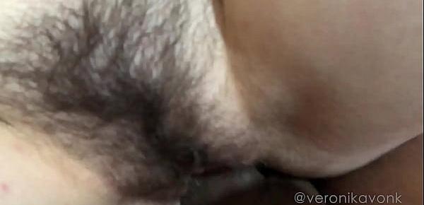  Hairy pussy fuck and huge load